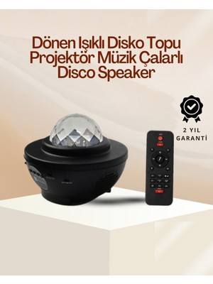 Yıldız & Okyanus Dalga Projektörü – Bluetooth / USB Hoparlörlü - NEXORA4018-8969