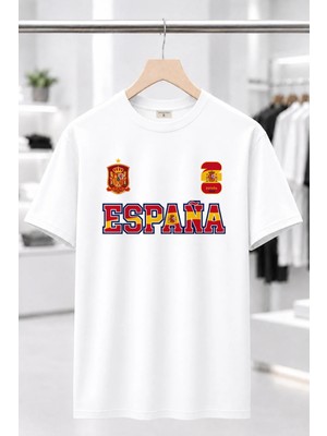 Espana Ispanya %100 Pamuk Heavy Cotton Premium Kalite Unisex Tişört
