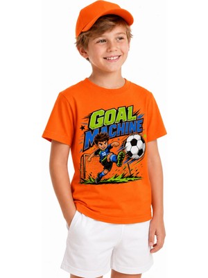 Goal Machine %100 Pamuk Premium Kalite Erkek Çocuk Tişörtü