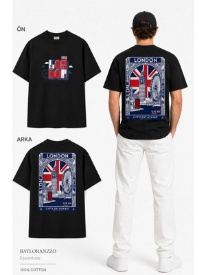 London %100 Pamuk Heavy Cotton Premium Kalite Unisex Tişört