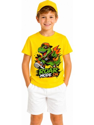 Roar Mode On %100 Pamuk Premium Kalite Erkek Çocuk Tişörtü