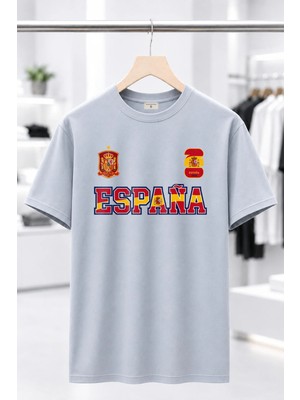 Espana Ispanya %100 Pamuk Heavy Cotton Premium Kalite Unisex Tişört