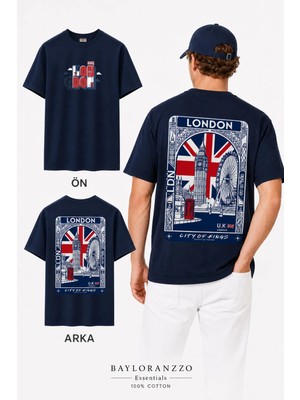 London %100 Pamuk Heavy Cotton Premium Kalite Unisex Tişört