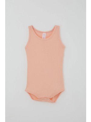 Breeze Kız Çocuk Çıtçıtlı Atlet Zıbın Body Basic 1-3 Yaş , Somon