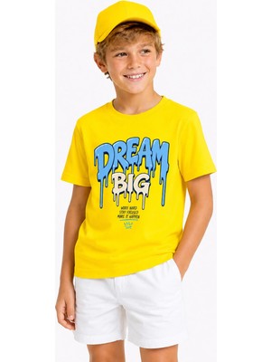 Dream Big %100 Pamuk Premium Kalite Erkek Çocuk Tişörtü