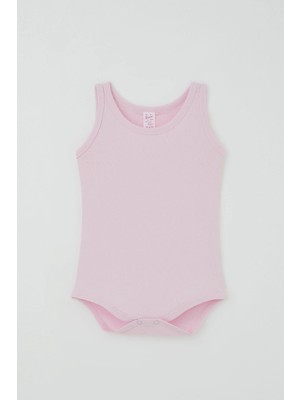 Breeze Kız Çocuk Çıtçıtlı Atlet Zıbın Body Basic 1-3 Yaş , Pembe