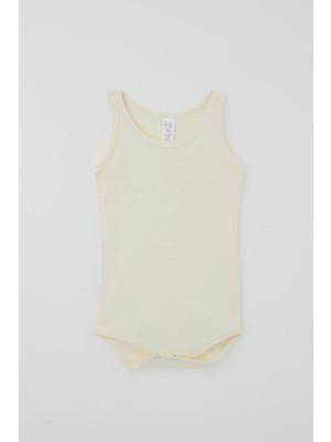 Breeze Kız Çocuk Çıtçıtlı Atlet Zıbın Body Basic 1-3 Yaş , Krem