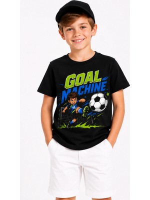 Goal Machine %100 Pamuk Premium Kalite Erkek Çocuk Tişörtü