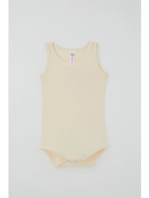 Breeze Erkek Çocuk Çıtçıtlı Atlet Zıbın Body Basic 1-3 Yaş , Krem