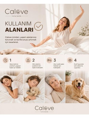 Calove Premium Sıvı Geçirmez Mikrofiber Alez - Tam Kenar Korumalı Yatak Koruyucu (Bebek/tek/çift/battal)