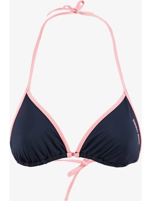 Tommy Hilfiger Tommy Jeans Triangle Kadın Mavi Bikini Üstü