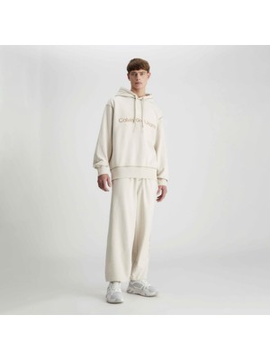 Calvin Klein Erkek Beyaz Sweatshirt