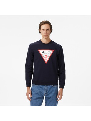 Guess Erkek Lacivert Sweatshirt