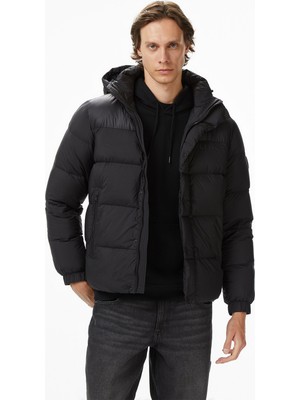 Tommy Hilfiger Mix Down Erkek Siyah Ceket
