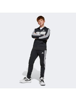 Adidas Fleece 3-Stripes Essentials Çocuk Siyah Eşofman Takımı