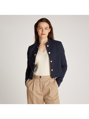 Tommy Hilfiger Punto Sb Blazer Kadın Lacivert Ceket