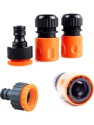 1/2" Hortum Musluk Bağlantı Adaptörü (2 Adet) + 1/2-3/4" Musluk Adaptörü
