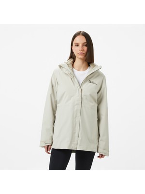 Jack Wolfskin Rotwand 3ın1 Kadın Gri Outdoor Ceketi