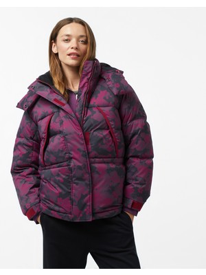 Timberland Howker Recycled Down Printed Puffer Kadın Mor Ceket