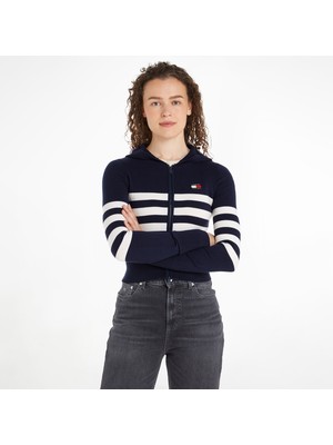 Tommy Hilfiger Tommy Jeans Kadın Mavi Triko