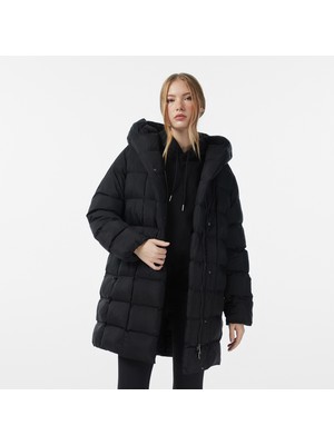 Calvin Klein Shine Wrap Puffer Kadın Siyah Mont