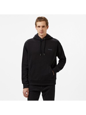Calvin Klein Vertical Lines Graphic Erkek Siyah Hoodie