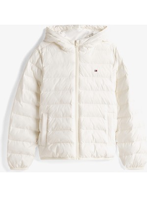 Tommy Hilfiger Lightweight Çocuk Beyaz Puffer Mont