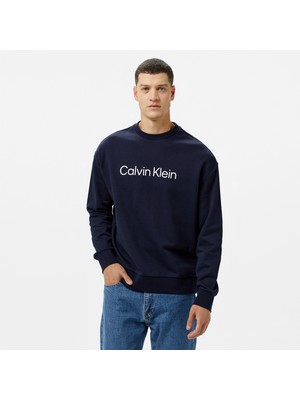 Calvin Klein Hero Logo Comfort Erkek Lacivert Sweatshirt