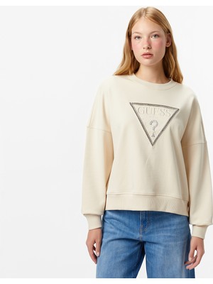 Guess Rachele Kadın Krem Sweatshirt