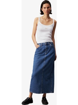 Calvin Klein Kadın Mavi Etek