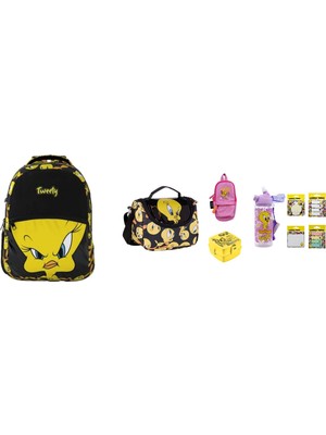 GENC DIJITAL BASKI Tweety Okul Çantası Set ( 9 Parça)