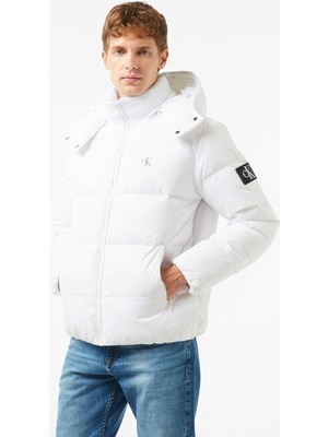 Calvin Klein Jeans Erkek Beyaz Mont