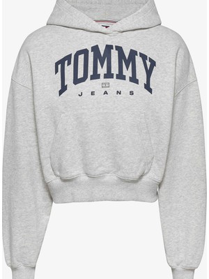 Tommy Hilfiger Tommy Jeans Varsity Kadın Gri Sweatshirt