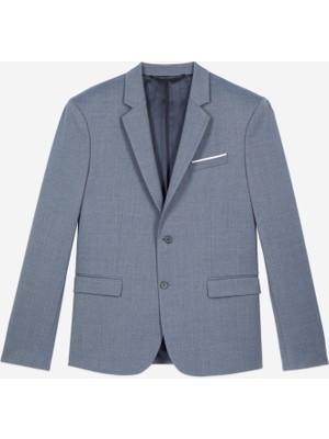 The Kooples Erkek Yün Karışımlı Mavi Ceket