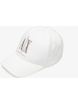 Armani Exchange Erkek Beyaz Baseball Şapka