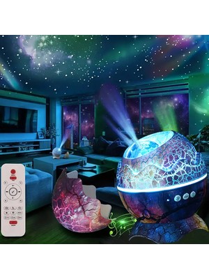 Eco Lounge Plastik Pembe Elektrikli Masa ve Gece Lambası Bluetooth Hoparlörlü Gökyüzü Projektörlü
