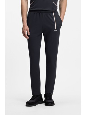 Boss Erkek Normal Kesim Isı Düzenleyici Esnek Gabardin Kumaşlı Lacivert Eşofman Altı 50563330-402
