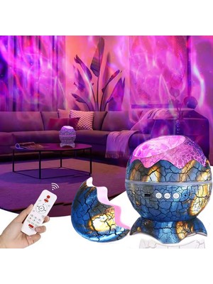 Eco Lounge Plastik Gövdeli Mavi Gece Lambası, Elektrikli, Bluetooth Hoparlörlü, 10 x 15 cm - 10 x 15 Boyut/ebat