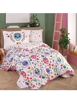 Eco Lounge Tek Kişilik Poplin Nevresim Takımı Alice Fuşya