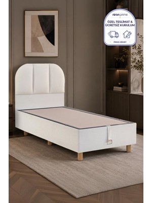 Niron Bohem Klapa 90X190 cm Tek Kişilik Baza Başlık Seti - Sandıklı Modern Takım