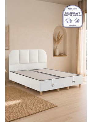 Niron Bohem Klapa 140X190 cm Çift Kişilik Baza Başlık Seti - Sandıklı Modern Takım