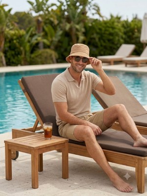 Miami Beach Yazın Favorisi Unisex Kanvas Bucket Şapka