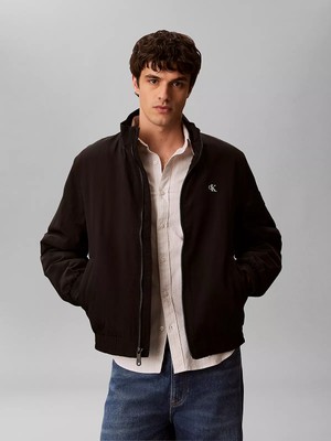 Calvin Klein Erkek Normal Kalıp Dik Yaka Fermuarlı Uzun Kollu Siyah Ceket LV04RG500G-UB1