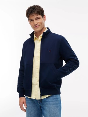 Tommy Hilfiger Erkek Normal Kalıp Logo Imzalı Dik Yakalı Uzun Kollu Lacivert Ceket MW0MW43443-DCC