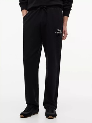 Tommy Hilfiger Erkek Dokuma Kumaş  Normal Bel  Düz Model Siyah Eşofman Altı MW0MW44332-BDS