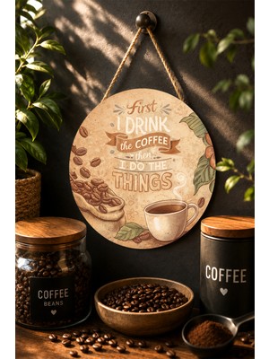 Mayeka I'm Sorry For What I Said Before Coffee Komik Mdf Yuvarlak Pano Kahve