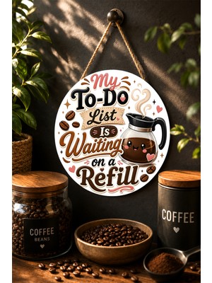 Mayeka My To Do List Is Waiting On A Refill Sevimli Karaf Yuvarlak Mdf Tablo Kahve