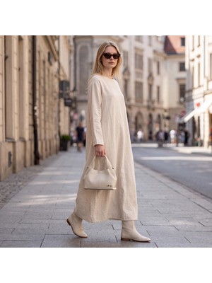 La Boutique D-2860 Hakiki Deri Krem