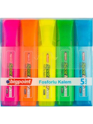 Bigpoint BP912-05 Fosforlu Kalem 5'li Set