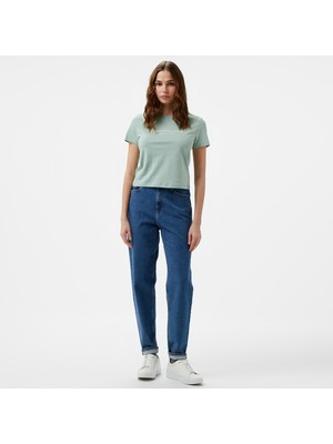Calvin Klein Jeans Mom Kadın Mavi Jean